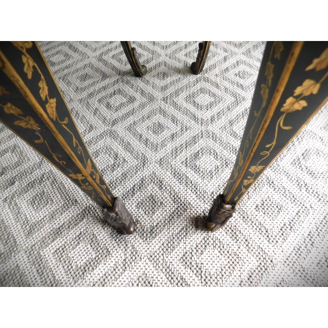 Chinoiserie Mercury Glass Side Black Lacquer Tables, European Crossroads, John Richard, a Pair For Sale - Image 11 of 16