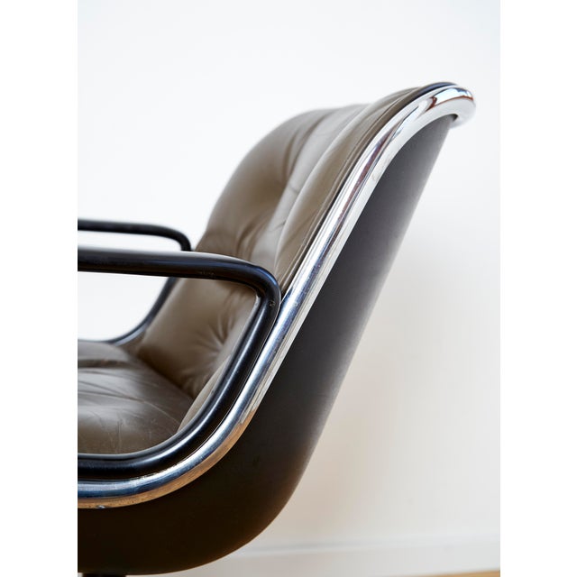 Maroon Executive Chair by Charles Pollock for Knoll International, 1960s For Sale - Image 8 of 14