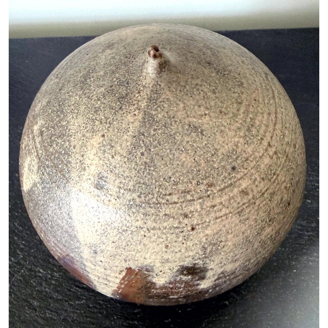 Ceramic Moon Pot with Salt Firing and Rattle by Toshiko Takaezu For Sale - Image 18 of 18