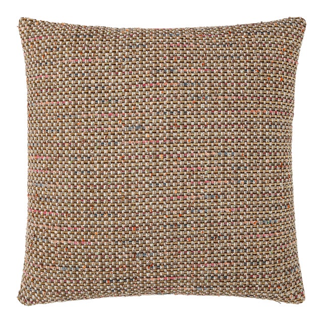 Scalamandre 22" x 22" Confetti Pillow in Tan For Sale