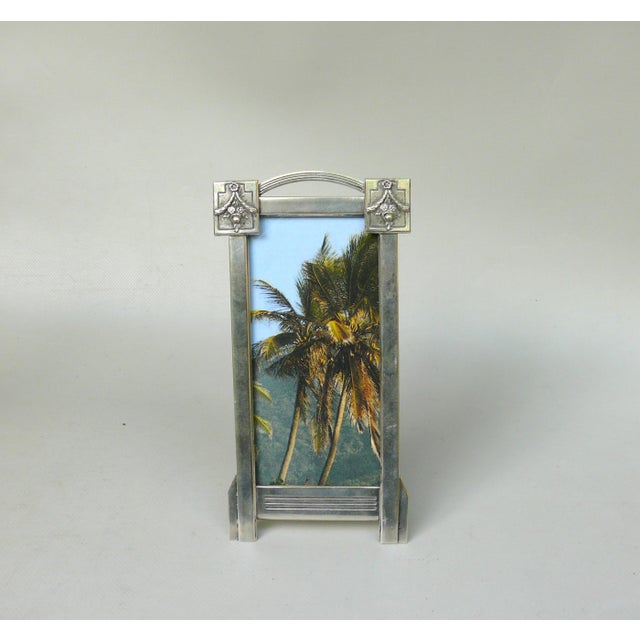 Art Nouveau Silver-Plated Picture Frame, 1890s For Sale - Image 12 of 12