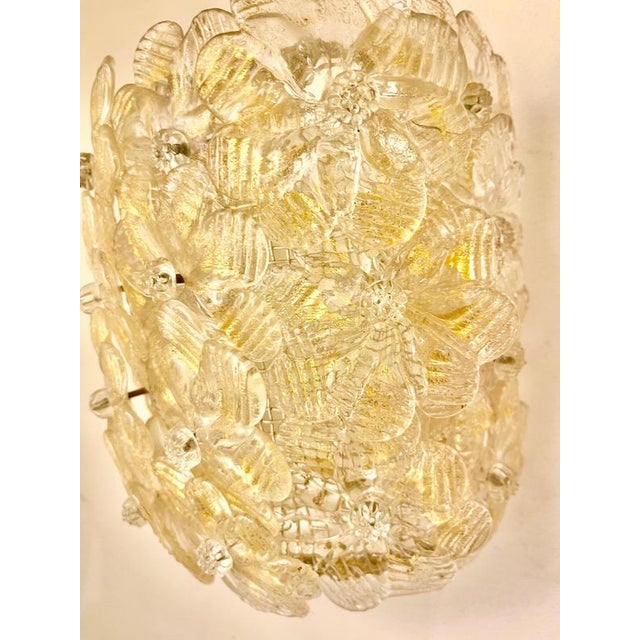 1980s Golden Millefiora Murano Glass Wall Lights from Barovier & Toso, Italy, 1980, Set of 2 For Sale - Image 5 of 9