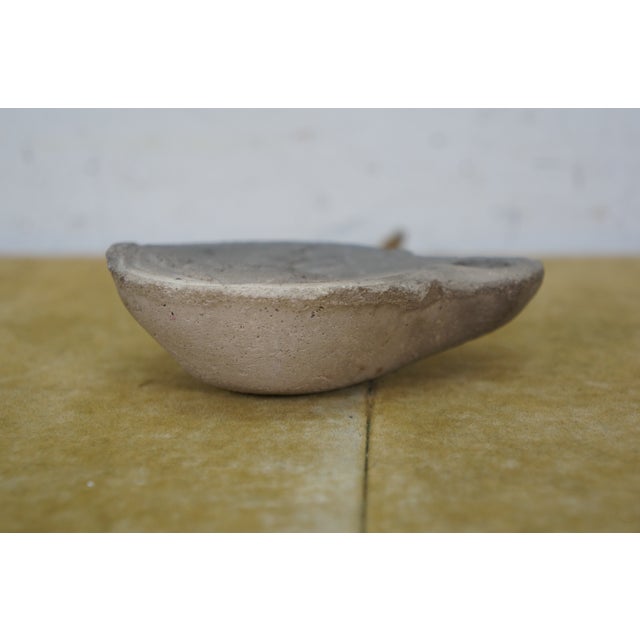 15th Century & Earlier Ancient Antique Roman Terracotta Soldier on Horse Oil Lamp Vessel Egypt 4" For Sale - Image 5 of 10