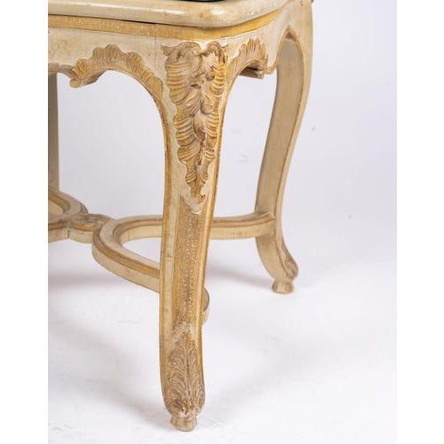 Cream 20th Century Louis XV Carved and Lacquered Wooden Chairs, Set of 6 For Sale - Image 8 of 12