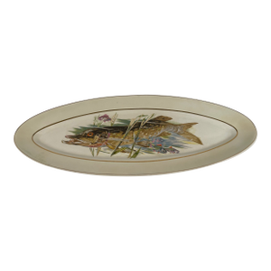 Antique French Longchamp Large Fish Platter Serving Dish
