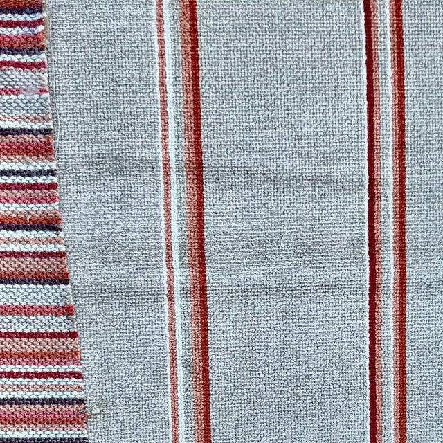 5 Yards of Duralee Fabrics Greenwich Striped Silk Velvet - Spice For Sale - Image 4 of 4