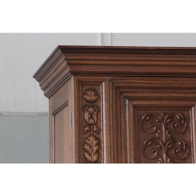 Vintage Danish Brutalist Cabinet in Oak, 1890s For Sale - Image 4 of 18