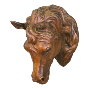 19th Century French Zinc Horse Head Trade Sign Wall Sculpture