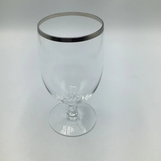 Metal Platinum Rim Cocktail Glasses-Set of 4 For Sale - Image 7 of 12