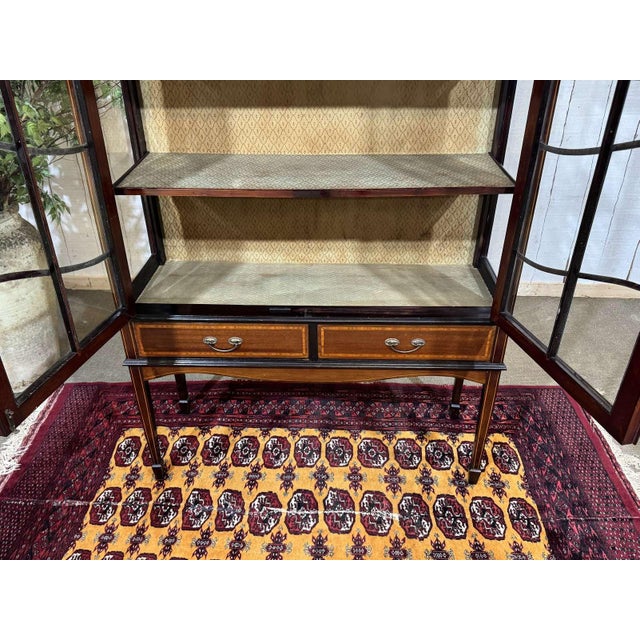 Late 19th Century English Mahogany Display Cabinet For Sale - Image 14 of 17