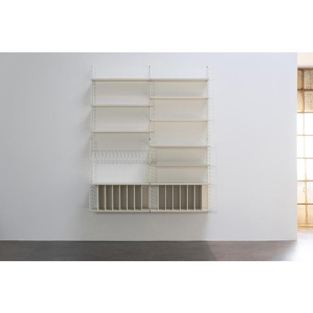 Vintage Shelving System with 2 Record Cabinets by Kajsa & Nils Strinning for String, Sweden, 1960s For Sale - Image 16 of 16