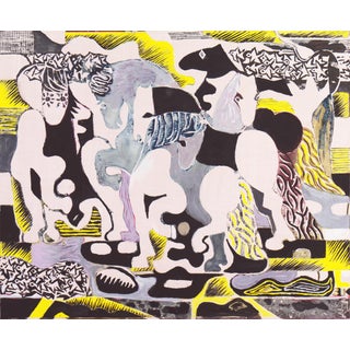 'Birds in Flight' by Buk Ulreich, Equestrian Gouache, Aic, Wpa For Sale