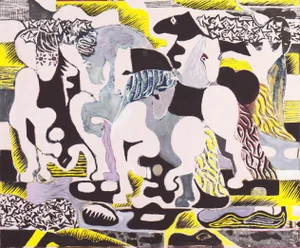 'Birds in Flight' by Buk Ulreich, Equestrian Gouache, Aic, Wpa