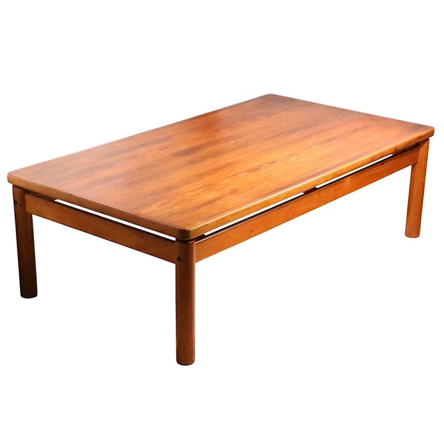 1970s Mid Century Danish Modern Teak Coffee Table by Trioch 1978 For Sale - Image 5 of 13