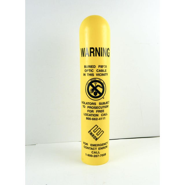 Enron Nos Buried Cable Warning Sign Cover | Chairish