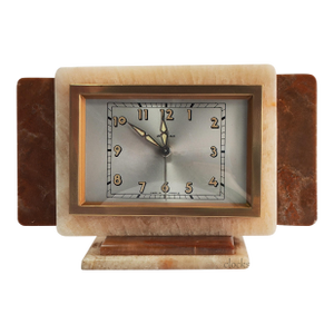 1955 Bayard Bedside Alarm Clock With Onyx Base
