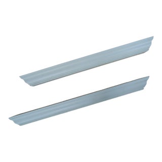Pottery Barn 2 White Floating Shelves Use as Fireplace Mantel or Shelf - Pair of Ledges Nwot For Sale