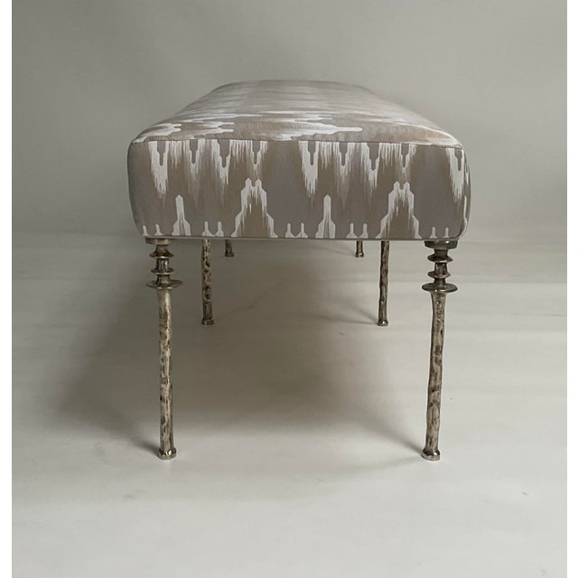 White Bronze Organic Form Bench, Sorgue Bench For Sale - Image 9 of 15