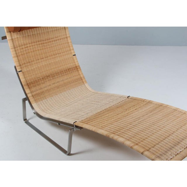 2020s PK 24 Chaise Lounge with Wicker Seat by Poul Kjærholm for Fritz Hanse, 2021 For Sale - Image 5 of 13