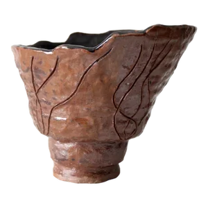 Vintage Large Abstract Art Pottery Bowl
