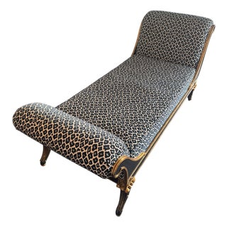 1970s Leopard Chaise Lounge For Sale