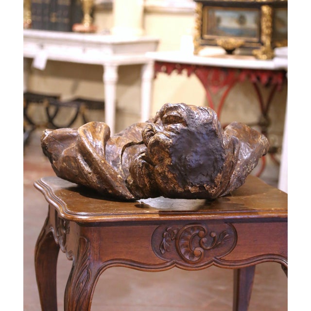 Mid-17th Century French Carved Walnut Bust of Saint Paul For Sale - Image 9 of 13