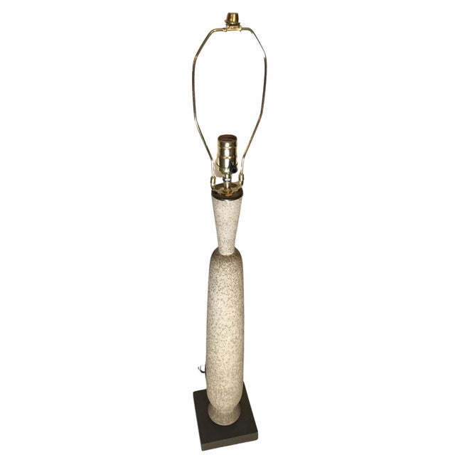 Mid-Century Modern Vintage Mid-Century Textured Ceramic Table Lamp For Sale - Image 3 of 9