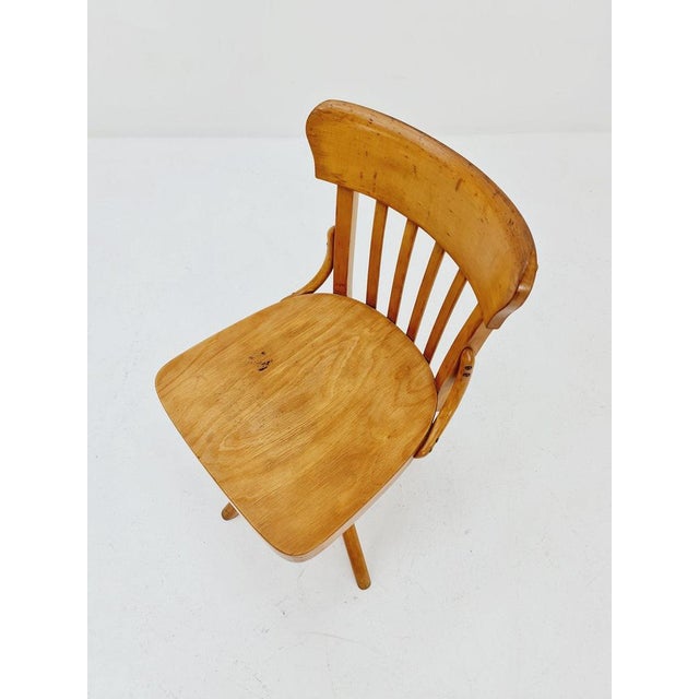 Bauhaus Swivel Office Chair in Wood by Puffdreh Kontorchair, 1930s For Sale - Image 4 of 11
