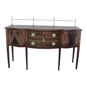 Stickley Federal Mahogany Sideboard W. Brass Gallery