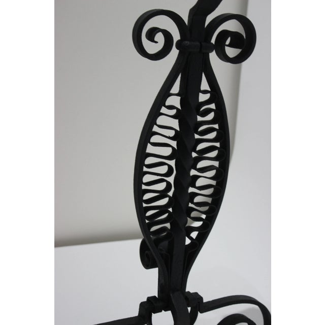 Metal Andirons Attrib Addison Mizner Workshop For Sale - Image 7 of 13