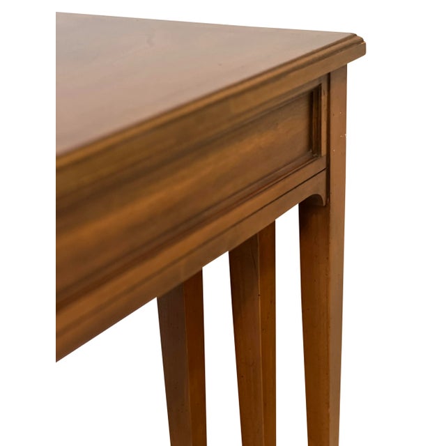 Brown 1960s Vintage Fruitwood Nesting Tables by Heritage, Set of 3 For Sale - Image 8 of 13