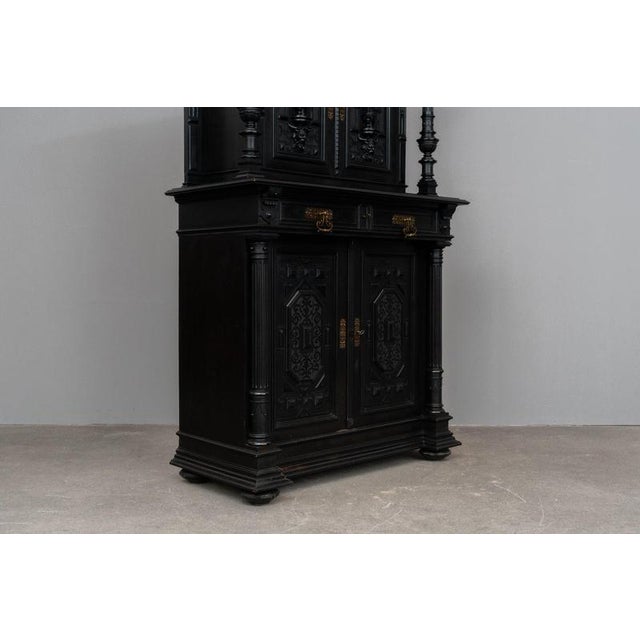 Wood Gründerzeit Sideboard in Black, 1800s For Sale - Image 7 of 18