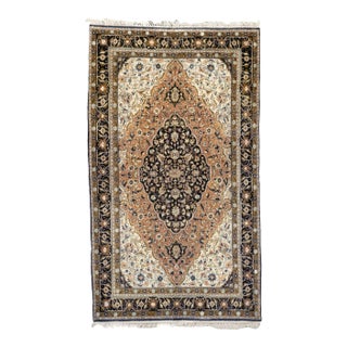 1970s Vintage Persian Qum Rug 3'6'' x 6' For Sale