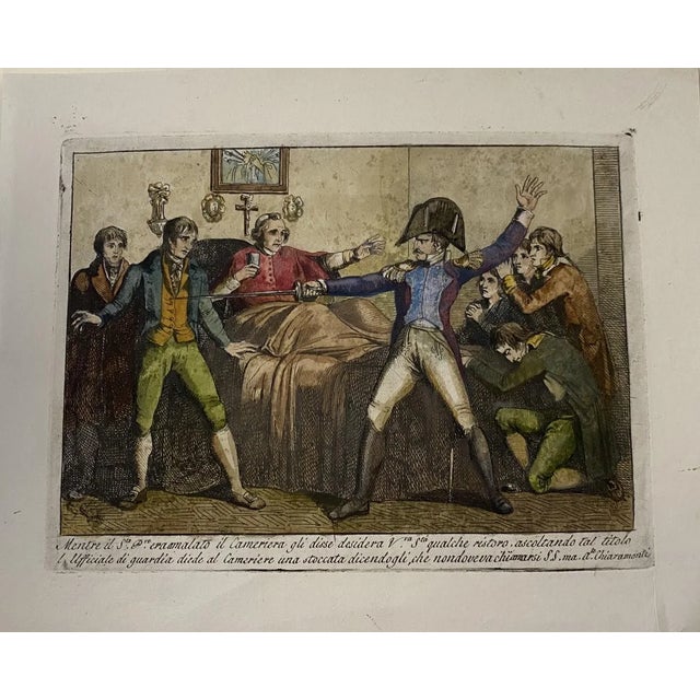 Bartolomeo Pinelli, Weapons Scene At the Vatican, Etching, 1825 For Sale