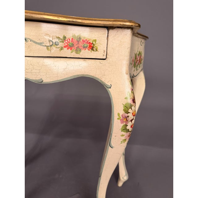 Italian Polychrome Side Table With Drawer, Early 20th Century For Sale - Image 9 of 18