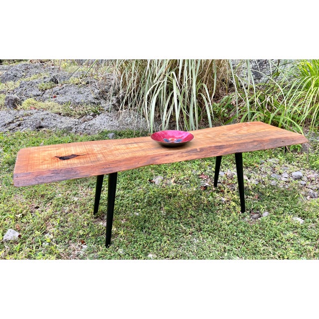 2020s Live Edge Coffee Table Mid Century Styling For Sale - Image 5 of 10