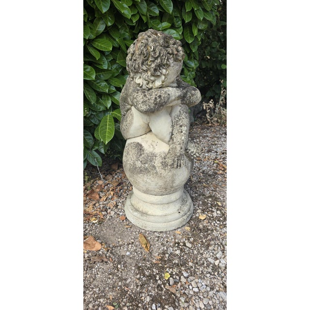Weathered Sleeping Cherub, 1910s For Sale - Image 10 of 11