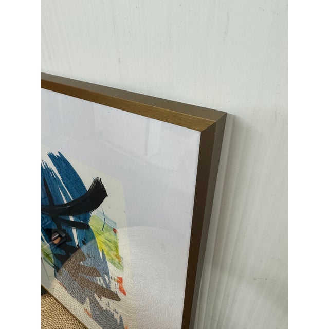 Isabel Wyatt Blue Swoosh Original Painting, Signed For Sale In San Francisco - Image 6 of 12