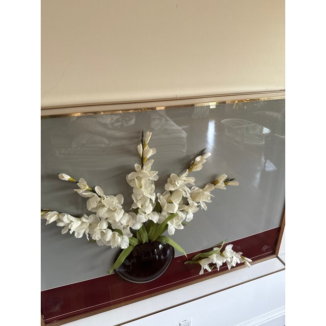 Vintage 3-D Floral Vase Wall Art For Sale - Image 4 of 8