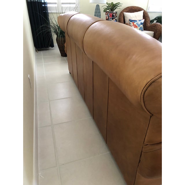 Mitchell Gold For Pottery Barn Manhattan Leather Sleeper Sofa