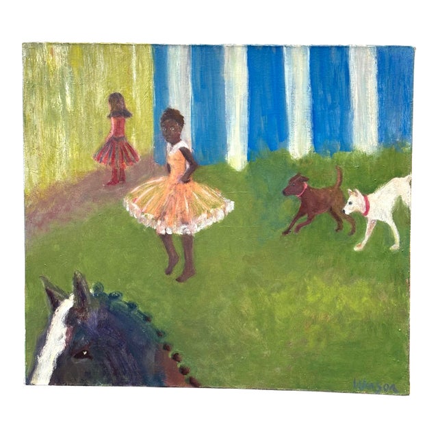 Contemporary Circus Girls Oil Painting on Canvas by Megan Williamson For Sale