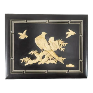 Japanese or Chinese Inlaid Lacquer Photo Album