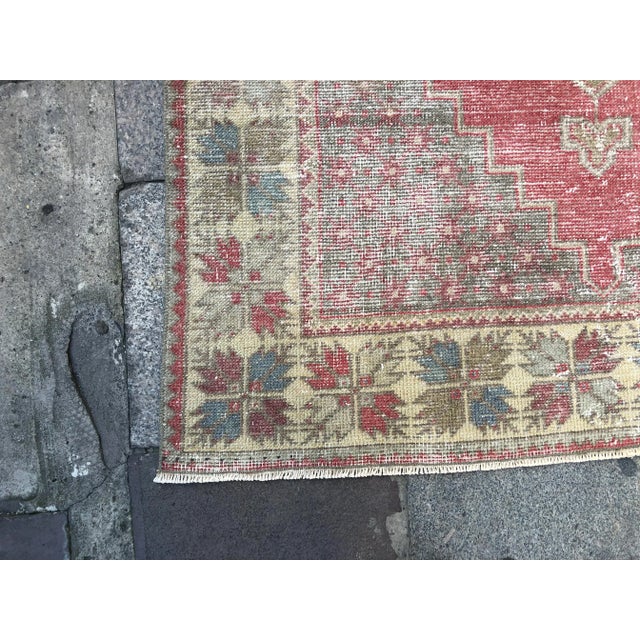 Handmade Tribal Vintage Floral Rug For Sale - Image 6 of 11