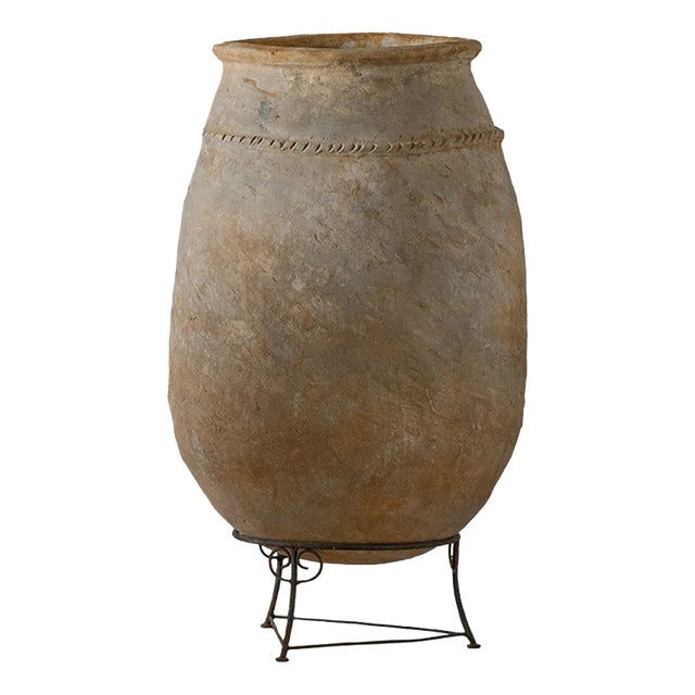 Large Moroccan Berber Clay Jar in Earthenware For Sale