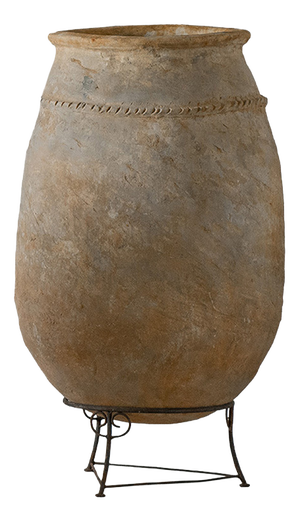 Large Moroccan Berber Clay Jar in Earthenware