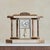 A French Art Deco mantel clock garniture set from the 1930s, composed of a central marble clock and a pair of coordinating...
