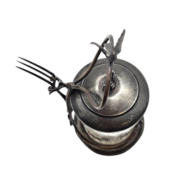Late 19th Century Rockford Silver Plate Figural Bird Pickle Castor With Cut Glass Jar For Sale - Image 16 of 18