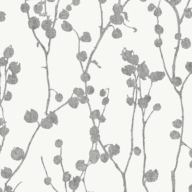 Sample - Borastapeter Disa Wallpaper in Charcoal For Sale