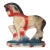 Vintage Americana Painted Red, White, and Blue Chalkware Horse Sculpture / Figurine For Sale