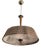 Finnish Model 20317 Pendant Lamp with Wooden Slat Shade and Hand-Painted Kauklahti Glass.idman by Gunnel Nyman for Idman, 1940s For Sale